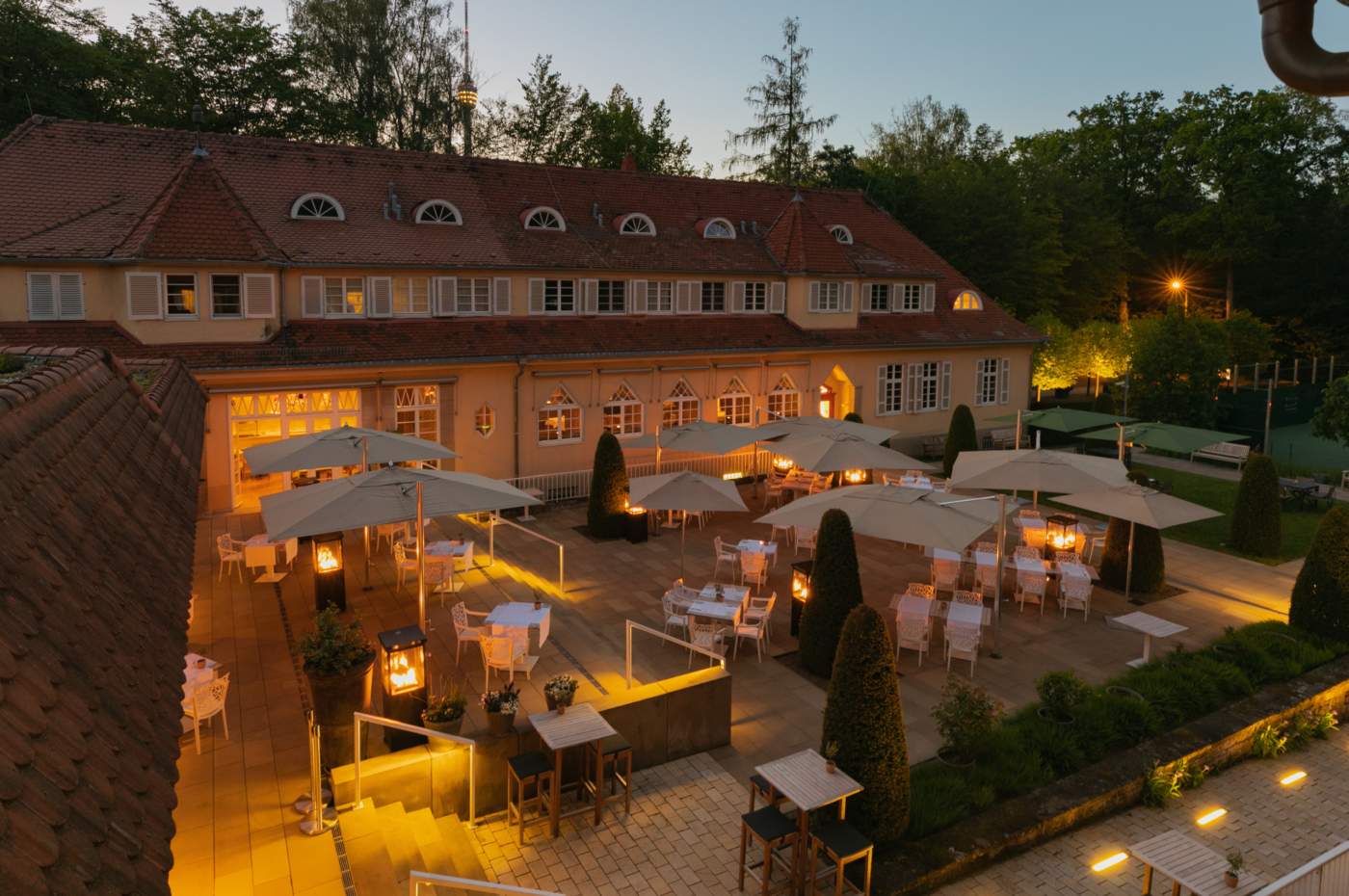 Außenbereich des Waldhotel Stuttgarts